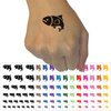 Salmon Fish Temporary Tattoo Water Resistant Fake Body Art Set Collection - Hot Pink (One Sheet)