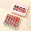 6Pcs Moisturizing Gloosy Nude Lipstick Set, Waterproof Long Lasting Non-Stick Cup 24 Hour Nude Lip Crayon Pencil Makeup Cosmetic Nude Lip Liner Pen Set for Women Christmas Gifts (Lip Crayon A)