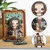 MEIEST Mini Building Blocks Cute 3D Painting Model Set,Simulation Particle Stereograph Collection Construction Building Bricks Toy,Home Decor,14+(Mona Lisa)