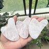 Fekuar Natural Rock Quartz Gua Sha Massage Tool for Body Skin Facial, Crystal Scraping Board for SPA Acupuncture Therapy Trigger Point Treatment