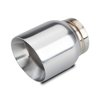 LCGP 3" Inlet Universal Exhaust Tip, 4" Outlet - 5" Long, Stainless Steel Double Wall Angle Cut
