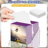 4 Pack Card Deck Cases for Trading Cards, Acrylic Card Storage Boxes Holding 400+ Sleeved Cards with 4 Dividers, Clear Card Storage Boxes Fit for MTG TCG and Sport Cards (4 Pack)