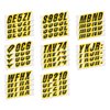 Stiffie Techtron Black/Yellow 3" Alpha-Numeric Registration Identification Numbers Stickers Decals for Boats & Personal Watercraft
