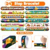 48 PCS Camping Party Favors 24PCS Tattoos Stickers 24PCS Slap Bracelets Wristbands Perfect for Themed Birthday Party Favors Baby Showers or Classroom Rewards Ideal Decor and Gifts for Girls and Boys