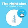 GUM Proxabrush Go-Betweens Refills - Wide - Compatible with GUM Permanent Handle - Reusable Interdental Brushes - Soft Bristled Dental Picks, 8ct