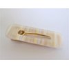Generic 2 1/2 inch pearly white iridescent open alligator hair clip barrette