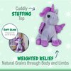 Warm Pals Scented Glow in the Dark Pegasus Plush, Cozy Microwavable and Freezable Plush Toys Filled with Natural Grains and Lavender, Heatable and Coolable Bedtime Comfort Weighted Stuffed Animal