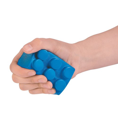 Fun Express Color Brick Stress Toy Party Favors - 12 Pieces