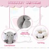 Skylety 4 Pcs Mini Elephant Stuffed Animals Elephant Plush Toys Plush Stuffed Elephant Cute Soft Forest Animals for Baby Shower Boys Girls Elephant Themed Birthday Party Supplies (Grey,4 Inch)
