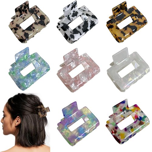 8Pcs Hair Claw Clips, BetterJonny Hair Clips Square Hair Jaw Clips Hair Accessories for Women Med...