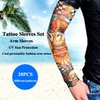 SOLENOBLE 20Pcs Temporary Tattoo Arm Sleeves Fake Temporary Tattoo Sleeves Arm Sleeves for Men Women Sunscreen Tattoo Sleeves for Body Art and Sports Outdoor Cycling Activities
