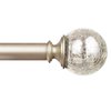 KAMANINA Crackle Glass Replacement Finials for 1 Inch Curtain rods, M6 Standard Screw Curtain Rod Finials, Set of 2, Champagne Gold