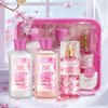 BBlove Bath and Body Gift Set for Women & Girls, Japanese Cherry Blossom, 3PCS Set for - Shower Gel, Body Lotion, Body Mist, Body Care Travel Set for Birthday Christmas New Year Gifts for Her