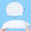 Swim Cap Swimming Cap Silicone Swim Cap for Men Women Kids Boys Girls for Long Hair White