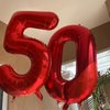 40 Inch Red 25 Number Balloons Giant Jumbo Huge 25 or 52 Foil Mylar Helium Number Digital Balloons Red Birthday Mylar Digital Balloons 25 Birthday Party 25th Anniversary Events Party Decorations