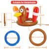 3 Pack Thanksgiving Ring Toss Games Toys for Kids Thanksgiving Inflatable Turkey Hat Toss Games Thanksgiving Family School Party Favors Supplies Indoor Outdoor Party Game(3 Turkey Hats, 12 Rings)