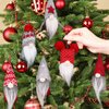 D-FantiX Gnome Christmas Ornaments Set of 6, Handmade Swedish Tomte Gnomes Decorative Ornaments Plush Christmas Decorations Tree Hanging Scandinavian Santa Elf Home Table Decor 2023