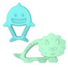 melii Baby Teethers, 100% Food Grade Silicone, Multiple Soft Textures to Soothe Baby's Gums, Teething Toy, BPA Free, Dino & Shark