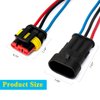 HYAT 3 Sets Car Waterproof Electrical Connector,18 AWG 3 pin Plug Auto Electrical Wire Connectors Marine for Car, Truck, Boat, and Other Wire Connections.(3 Sets)