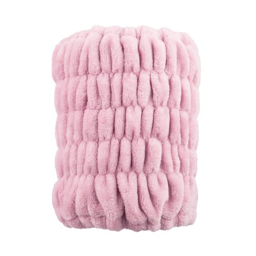 Expressions Extra Wide Spa Headwrap in Pink -1pc Extra Comfort Spa Hair Band, Super Soft Microfiber Material Extra Wide Headband/Stylish Spa Headband, Salon-Quality Hair Wrap