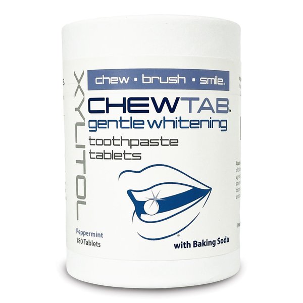 Weldental Chewtab Gentle Whitening Toothpaste Tablets 180 Count Refill (Peppermint)