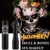 Fusang Black Face Body Paint Stick,High Pigmented Eye Black Stick Long Lasting Black Matte Lipstick Waterproof Body Paint Stick for Halloween Costume Parties Zombie Cosplay Clown Makeup