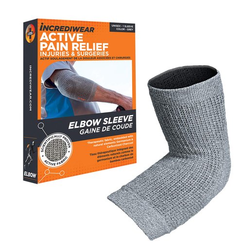 Incrediwear Elbow Sleeve – Elbow Brace for Elbow Support, Joint Pain Relief, Inflammation Relief, and Circulation, Tendonitis, Golf and Tennis Elbow Brace for Women and Men (Grey, Small/Medium)