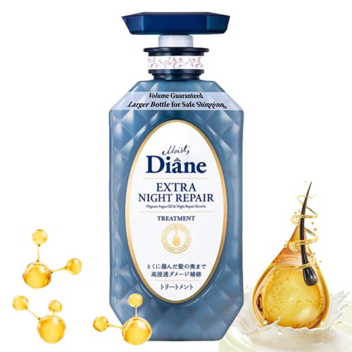 MOIST DIANE Repair Hair Conditioner Treatment for Men & Women, Organic & Natural Hydrating & Moisturizing Japanese Conditioner with Argan Oil & Vitamin E Haircare, Extra Night Repair, 15.2 Fl Oz/450ml