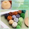 15 Colors Fiber Wool Yarn, Fiber Wool Yarn Roving, Spinning Wool Roving for Needle Felting, DIY Hand Spinning, Needle Felting Wool Craft, 3g/Color
