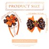 Olbye Thanksgiving Hair Bows Turkey Hair Clips Flash Prom Party Alligator Barrettes Orange Festival Hairpin Autumn Hair Barrettes Fall Hair Accessories for Women and Girls 4Pcs (3Pcs Hair Bows)