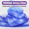 GHOBROFY Galaxy Slime 2 Pack, Stress Relief Clear Slime for Kids Education, Slime Party Favors Soft and Non Sticky Crunchy Slime for Girls and Boys, Blue