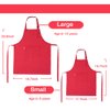 ALIPOBO Kids Apron and Chef Hat Set, Children's Adjustable Bib Apron with 2 Pockets. Cute Boys Girls Kitchen Apron for Cooking, Baking, Painting, Training Wear (2-5 Year, Red)