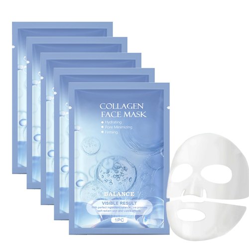 Deep Collagen Mask Overnight, Collagen Overnight Face Mask, Collagen Face Mask Overnight, Face Masks Skincare, Deep Collagen Anti Wrinkle Lifting Mask, Hydrate, Firming, Shrink Pores, Soothe (5PCS)