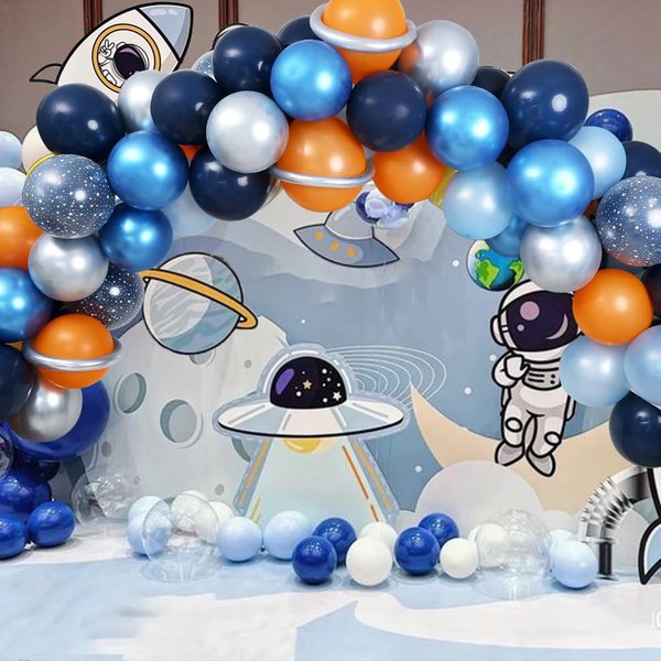 Felice Arts Outer Space Party Balloons kit Space Party Supplies Decoration for Birthday Party Baby Shower Solar System Party
