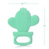PrimaStella Silicone Cactus Teethers for Infants, Babies and Toddlers - Safety Tested - BPA Free - Cute, Soothing, Easy to Hold - Baby Teether Toy Set of 2 - Green & Neo Mint