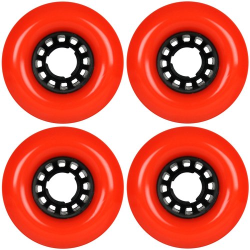 TGM Skateboards Longboard Wheels 76mm Smooth Orange Spider Hub USA Made 78A