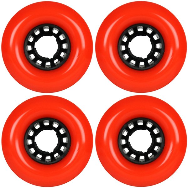 TGM Skateboards Longboard Wheels 76mm Smooth Orange Spider Hub USA Made 78A