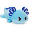 Officygnet Axolotl Plush, 13" Soft Stuffed Animal Plush Toy, Cute Axolotl Plush Pillow, Kawaii Plushies Dolls for Kids, Blue Axolotl Gift for Girls Boys