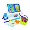 Boley 22-Piece Millennial Tablet Cash Register Toy - Play Cashier Station with Working Calculator, Scanner, Credit Card Reader, Grocery Basket & Play Food - Educational Role-Play for Toddlers