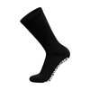 3 Pairs of Non-Skid Diabetic Crew Socks, Non Binding Top Therapeutic Cotton Gripper Socks (Black, Size: 10-13)