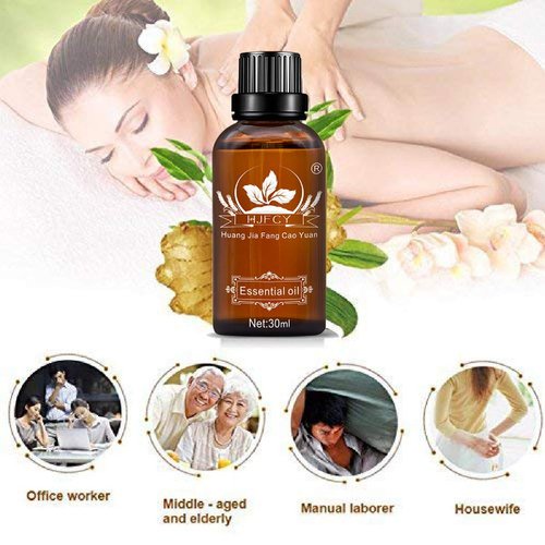 3 Pack Ginger Massage Oil,100% Pure Natural Lymphatic Drainage Ginger Oil,SPA Massage Oils,Promote Blood Circulation Metabolism, Detoxification.-90Ml