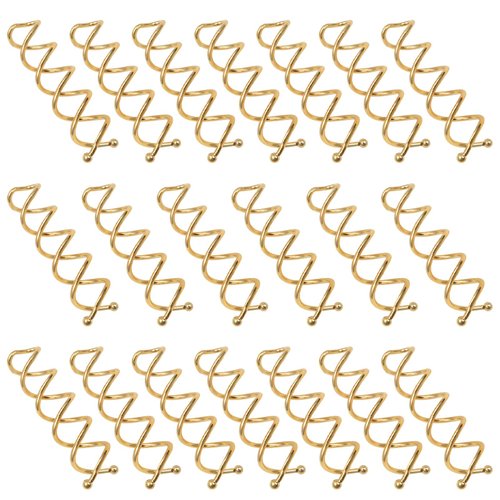 TUUXI 20 pcs Spiral Bobby Hair Pins Gold Hair Screws Hair Twister Hair Accessories for Women Fast Bun Thick Hair Style