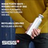 Sigg - Cooper Aluminum Water Bottle - Original Silver - With Screw Cap - Leakproof - Lightweight - BPA Free - 17 Oz