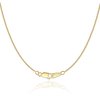Jewlpire 18K Over Gold Chain Necklace for Women Girls - 0.8mm Box Chain 925 Sterling Silver Chain Super Thin & Sturdy Women's Chain Necklaces 18 Inch