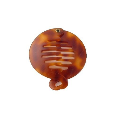 Speert Swiss Round Hair Clip Ponytail Holder Tortoise Havana Brown Women Clincher Banana Combs Long Straight Curly Thick
