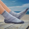 TechWare Pro Plantar Fasciitis Sock - Women and Mens Compression Socks with Targeted Cushioning. Ankle and Arch Support with Cushion Neuropathy Socks. Gry/Blk L