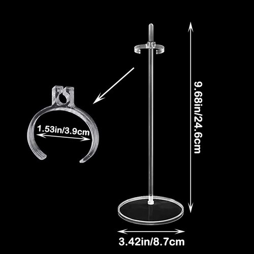 HMIEPRS 5PCS Acrylic Doll Stand Display Holder, Ideal Doll Display Stand Support with Adjustable Waist Clip for 11 to 13 Inch Tall Dolls