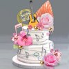Guitar Cake Toppers Pink Music Note Flower Birthday Cake Decorations for Kid Girl Women Music Boho Theme Party Guitar Musician Rock Theme Party Supplies