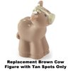 Replacement Part for Fisher-Price Little People Nativity Set - DPX53 ~ Brown Cow with Tan Spots ~ Works with Many Sets