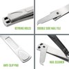 Clyppi Nail Clippers with Swing Out Nail Cleaner/Nail File - Fingernail Clippers/Toe Nail Clippers. Sharp Stainless Steel with Wide Easy Press Lever